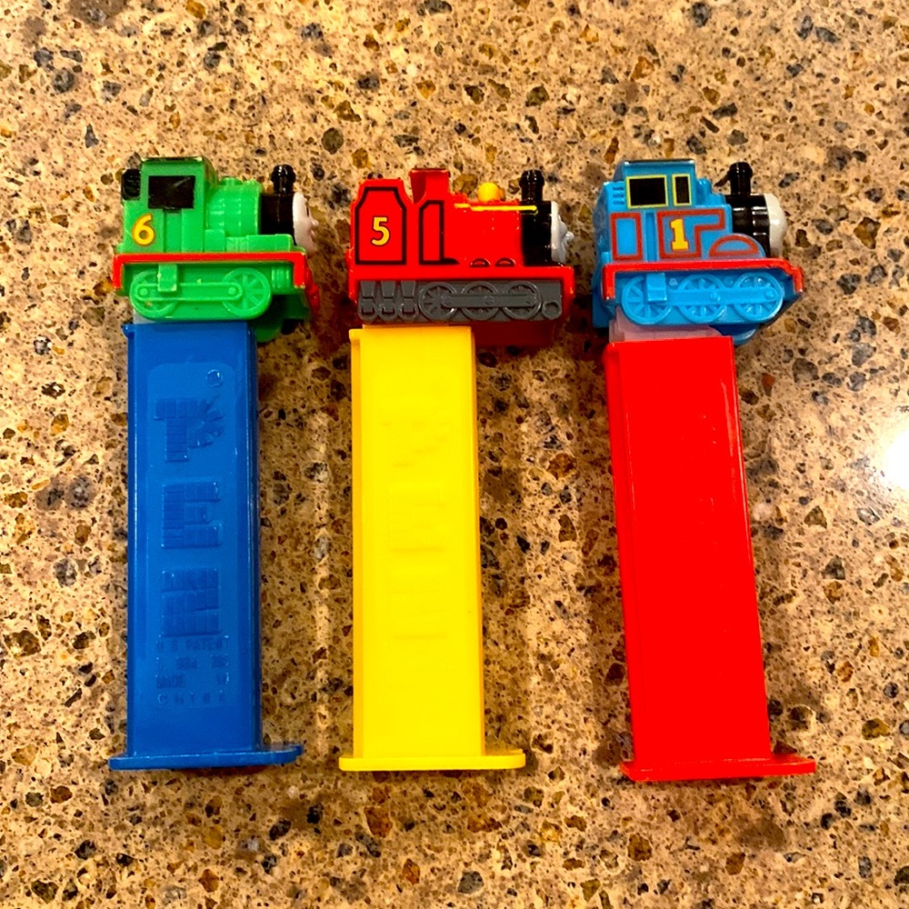 Thomas the train, James and Percy PEZ